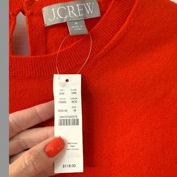 NWT J. Crew Featherweight Cashmere-blend Cropped Sweater Shell (Small) - Picture 6 of 6